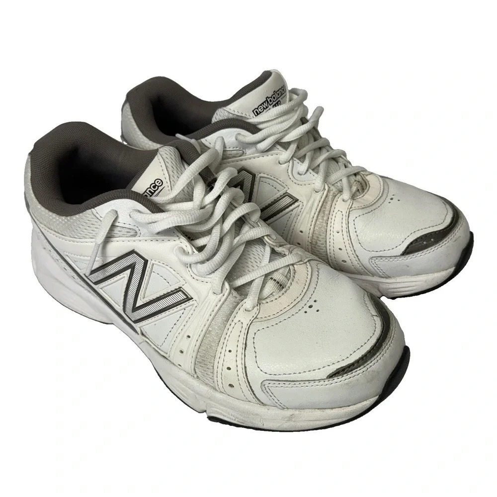 Mens New Balance 519 Abzorb Walking Shoes Sz 8.5 White Leather Gray MX519WG
